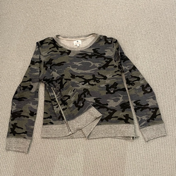 Sundry Camo Double Zip Sweatshirt - Picture 3 of 4